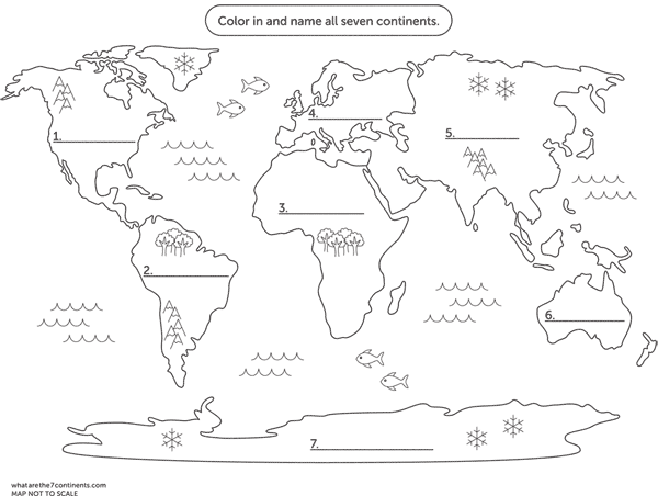 Free Printable World Map Continents And Oceans