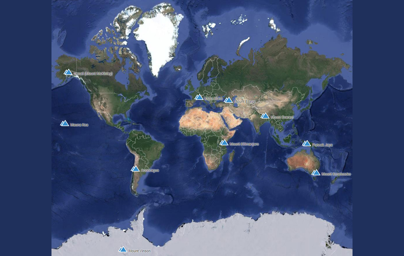 mountains and deserts world map