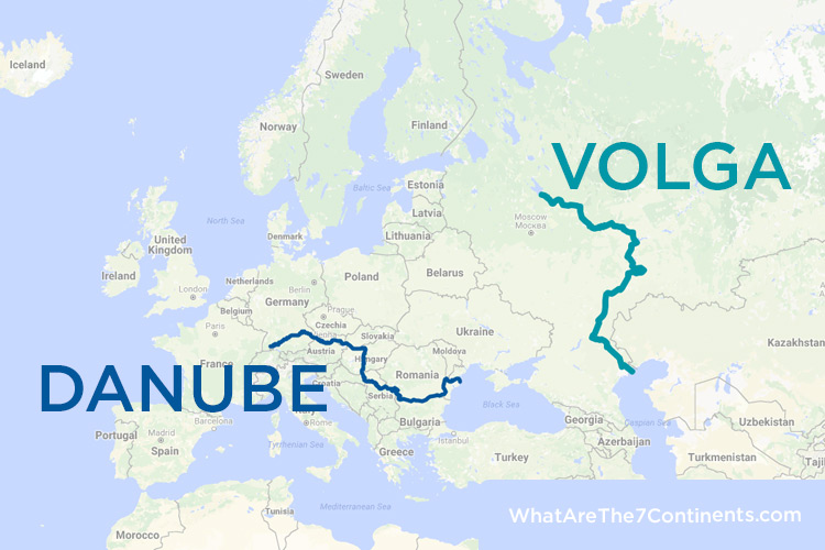 What Is The Longest River In Europe The 7 Continents Of The World