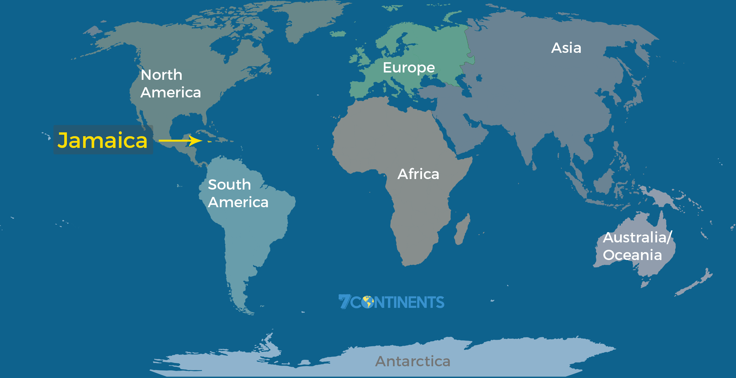 where is jamaica on the world map What Continent Is Jamaica In The 7 Continents Of The World where is jamaica on the world map